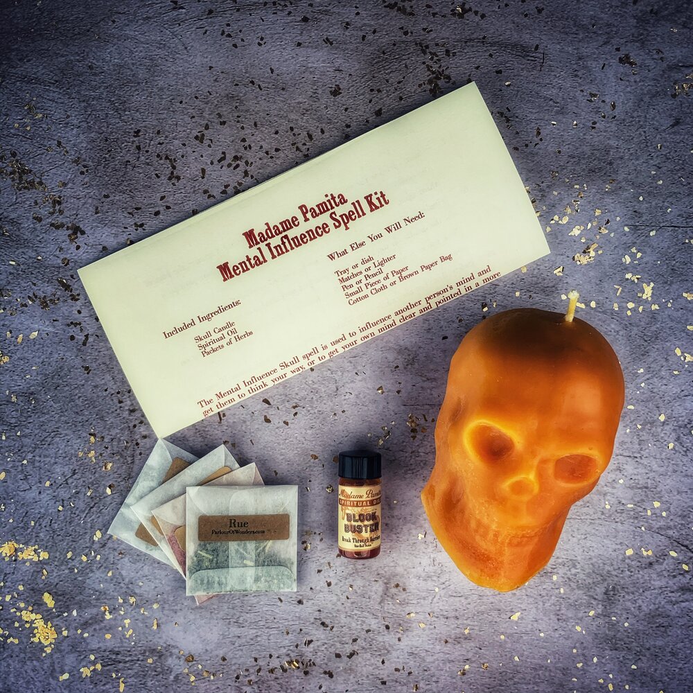 Mental Influence Skull Candle Spell Kit Parlour of Wonders
