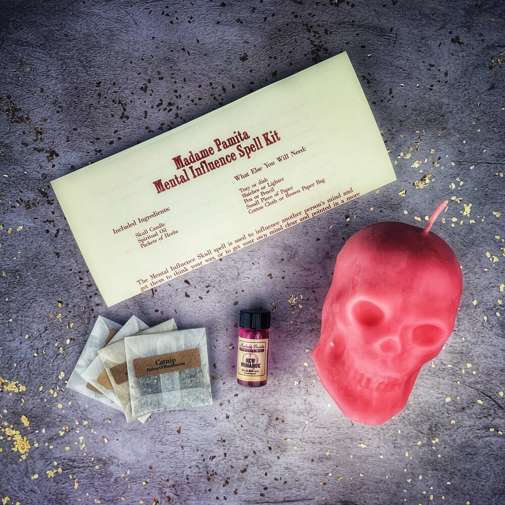 Mental Influence Skull Candle Spell Kit Parlour of Wonders
