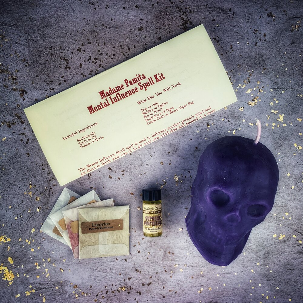 Mental Influence Skull Candle Spell Kit Parlour of Wonders