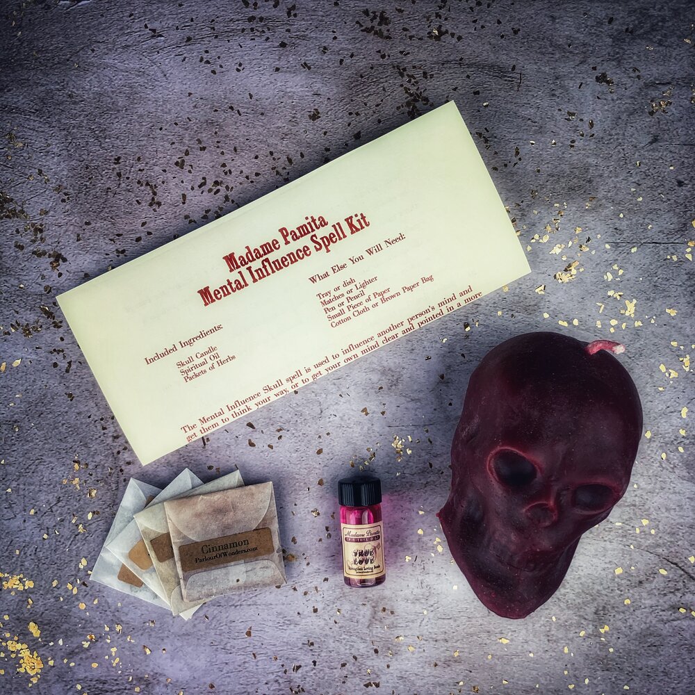 Mental Influence Skull Candle Spell Kit Parlour of Wonders