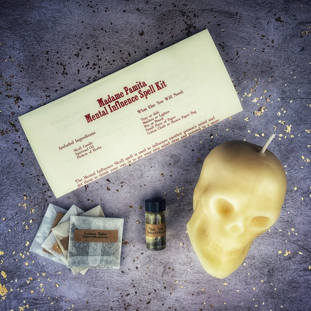 Mental Influence Skull Candle Spell Kit Parlour of Wonders